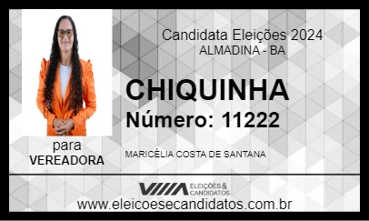 Candidato CHIQUINHA 2024 - ALMADINA - Eleições