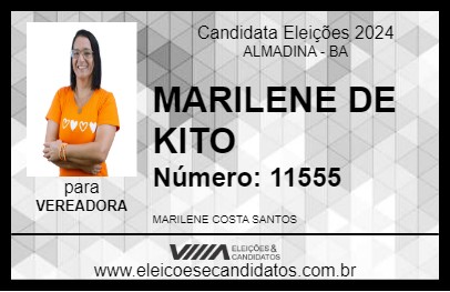 Candidato MARILENE DE KITO 2024 - ALMADINA - Eleições