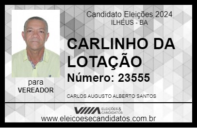 Candidato CARLINHO DA LOTAÇÃO 2024 - ILHÉUS - Eleições