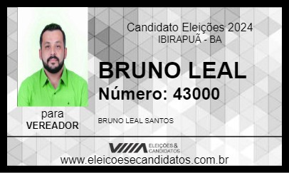 Candidato BRUNO LEAL 2024 - IBIRAPUÃ - Eleições