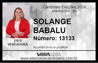 Candidato SOLANGE BABALU 2024 - AMARGOSA - Eleições