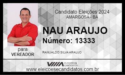 Candidato NAL ARAUJO 2024 - AMARGOSA - Eleições