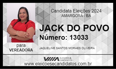 Candidato JACK DO POVO 2024 - AMARGOSA - Eleições