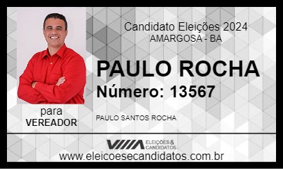 Candidato PAULO ROCHA 2024 - AMARGOSA - Eleições