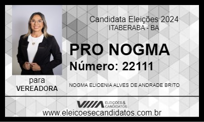 Candidato PRO NOGMA 2024 - ITABERABA - Eleições