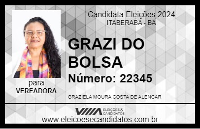 Candidato GRAZI DO BOLSA 2024 - ITABERABA - Eleições