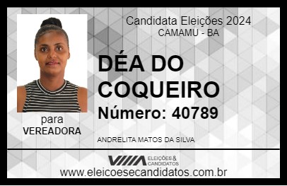 Candidato DÉA DO COQUEIRO 2024 - CAMAMU - Eleições