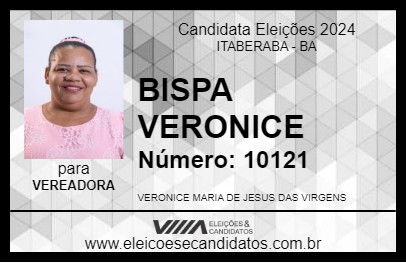 Candidato BISPA VERONICE 2024 - ITABERABA - Eleições