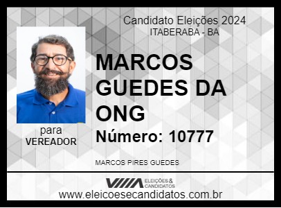 Candidato MARCOS GUEDES DA ONG 2024 - ITABERABA - Eleições