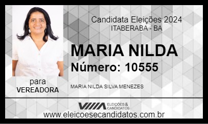 Candidato MARIA NILDA 2024 - ITABERABA - Eleições