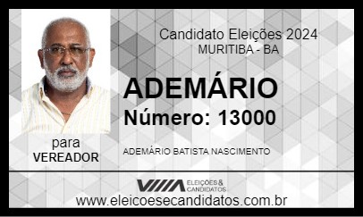 Candidato ADEMÁRIO 2024 - MURITIBA - Eleições