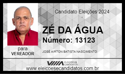 Candidato ZÉ DA ÁGUA 2024 - MURITIBA - Eleições