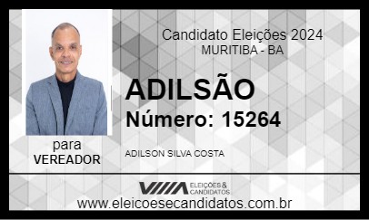 Candidato ADILSÃO 2024 - MURITIBA - Eleições