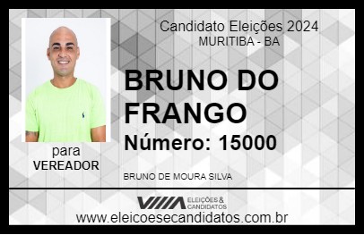 Candidato BRUNO DO FRANGO 2024 - MURITIBA - Eleições