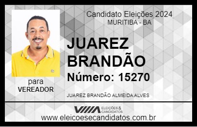 Candidato JUAREZ BRANDÃO 2024 - MURITIBA - Eleições