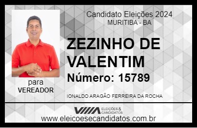 Candidato ZEZINHO DE VALENTIM 2024 - MURITIBA - Eleições