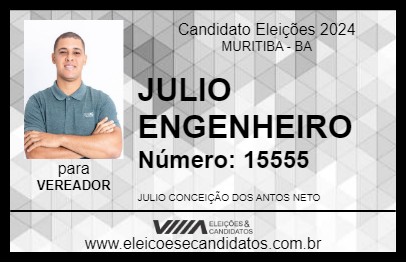 Candidato JULIO ENGENHEIRO 2024 - MURITIBA - Eleições