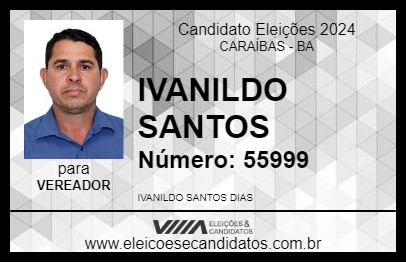 Candidato IVANILDO SANTOS 2024 - CARAÍBAS - Eleições