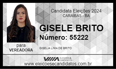 Candidato GISELE BRITO 2024 - CARAÍBAS - Eleições