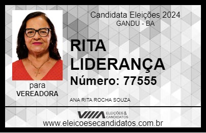 Candidato RITA LIDERANÇA 2024 - GANDU - Eleições