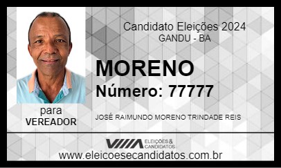 Candidato MORENO 2024 - GANDU - Eleições