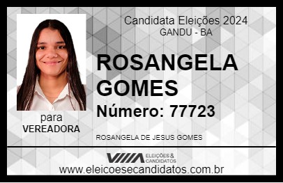 Candidato ROSANGELA GOMES 2024 - GANDU - Eleições