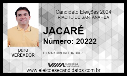 Candidato JACARÉ 2024 - RIACHO DE SANTANA - Eleições