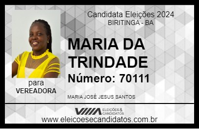 Candidato MARIA DA TRINDADE 2024 - BIRITINGA - Eleições