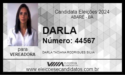 Candidato DARLA 2024 - ABARÉ - Eleições