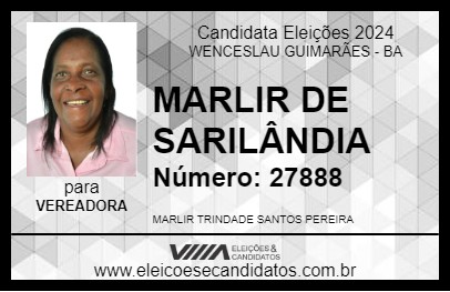 Candidato MARLIR DE SARILÂNDIA 2024 - WENCESLAU GUIMARÃES - Eleições