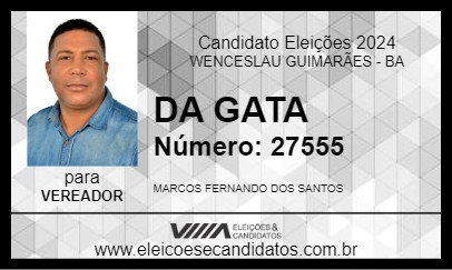 Candidato DA GATA 2024 - WENCESLAU GUIMARÃES - Eleições