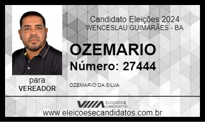 Candidato OZEMARIO 2024 - WENCESLAU GUIMARÃES - Eleições