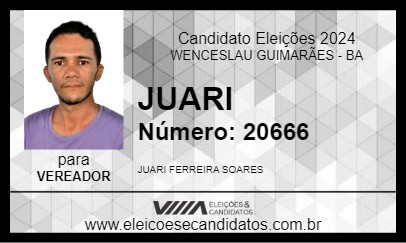 Candidato JUARI 2024 - WENCESLAU GUIMARÃES - Eleições