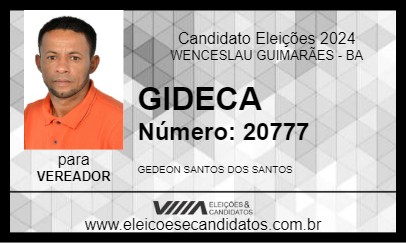 Candidato GIDECA 2024 - WENCESLAU GUIMARÃES - Eleições