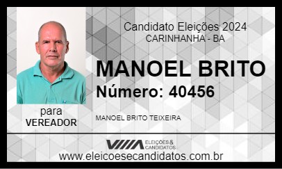 Candidato MANOEL BRITO 2024 - CARINHANHA - Eleições