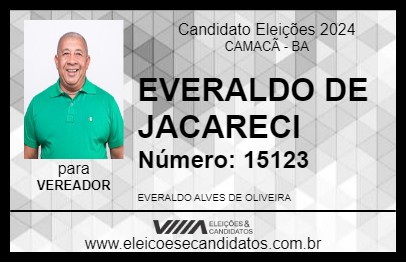 Candidato EVERALDO DE JACARECI 2024 - CAMACÃ - Eleições