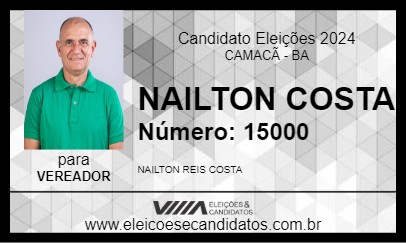 Candidato NAILTON COSTA 2024 - CAMACÃ - Eleições