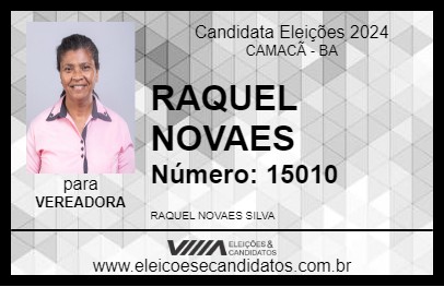 Candidato RAQUEL NOVAES 2024 - CAMACÃ - Eleições