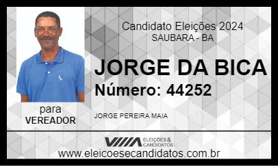 Candidato JORGE DA BICA 2024 - SAUBARA - Eleições