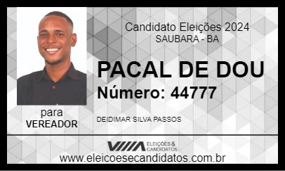 Candidato PACAL DE DOU 2024 - SAUBARA - Eleições