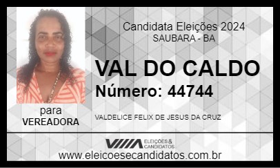 Candidato VAL DO CALDO 2024 - SAUBARA - Eleições