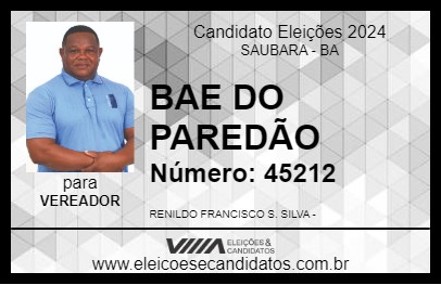 Candidato BAE DO PAREDÃO 2024 - SAUBARA - Eleições