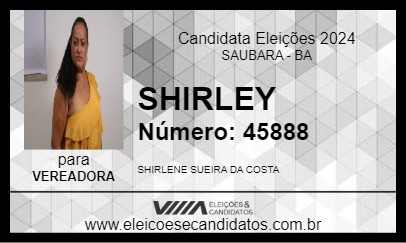 Candidato SHIRLEY 2024 - SAUBARA - Eleições