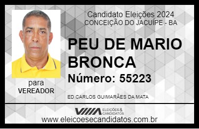 Candidato PEU DE MARIO BRONCA 2024 - CONCEIÇÃO DO JACUÍPE - Eleições