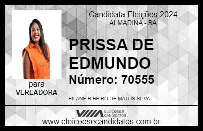 Candidato PRISSA DE EDMUNDO 2024 - ALMADINA - Eleições