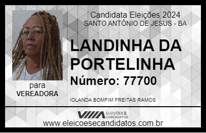 Candidato LANDINHA DA PORTELINHA 2024 - SANTO ANTÔNIO DE JESUS - Eleições