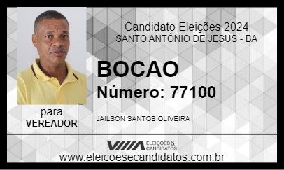 Candidato BOCAO 2024 - SANTO ANTÔNIO DE JESUS - Eleições