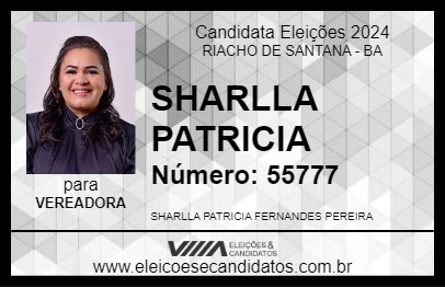 Candidato SHARLLA PATRICIA 2024 - RIACHO DE SANTANA - Eleições