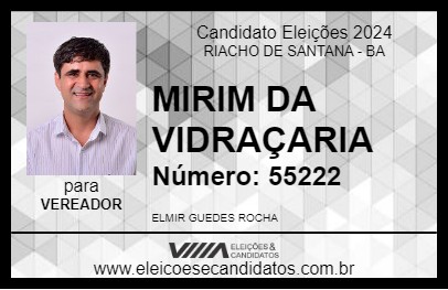 Candidato MIRIM DA VIDRAÇARIA 2024 - RIACHO DE SANTANA - Eleições