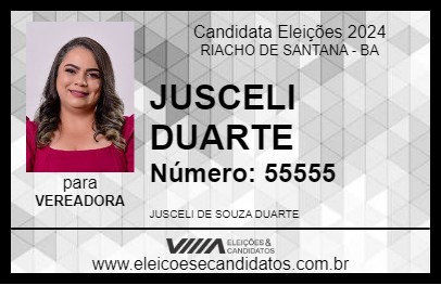 Candidato JUSCELI DUARTE 2024 - RIACHO DE SANTANA - Eleições